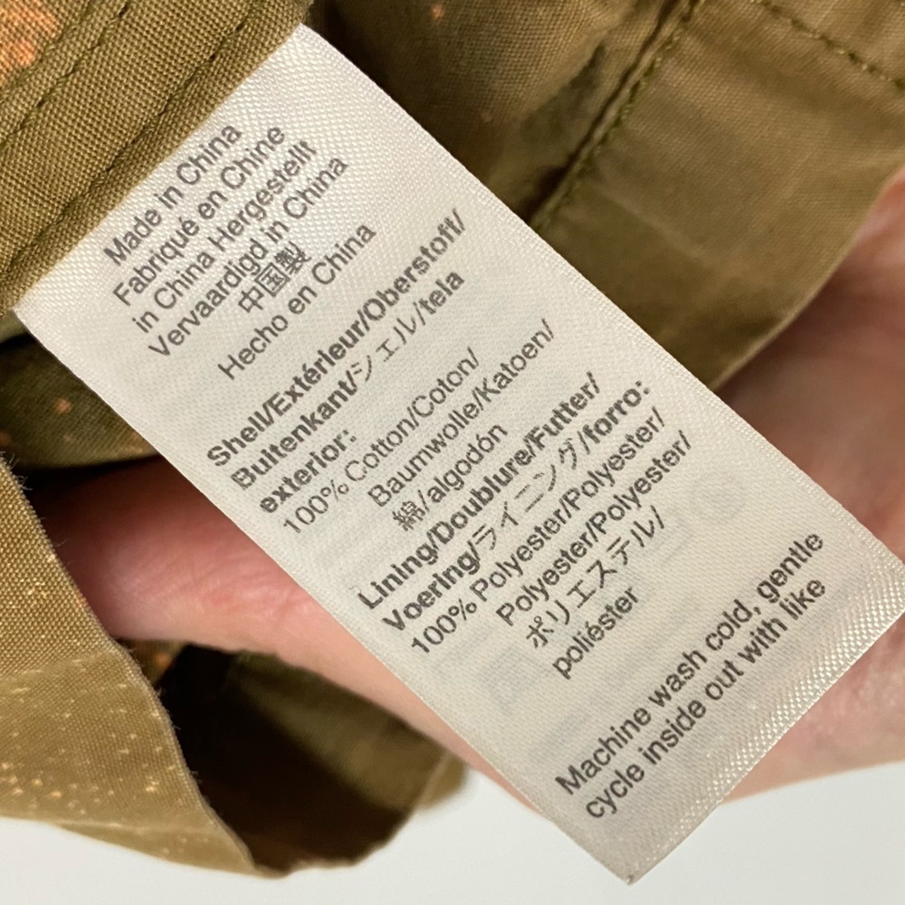 Upcycled Utility Jacket Mens Size Large J Crew Field Mechanic Jacket Army Tan - Picture 13 of 16